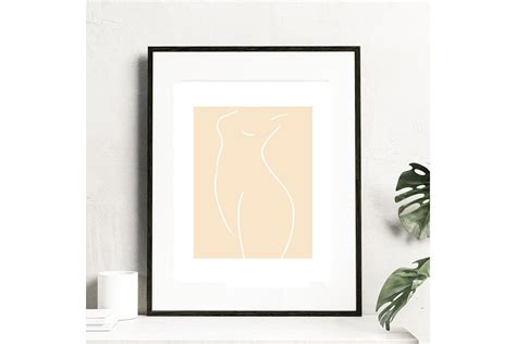 Boho Style Wallart Printable Nude Woman Graphic By Zeila Dellarte