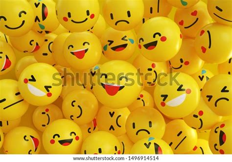 Smiley Faces Group Emoticon Characters Funny Stock Illustration 1496914514