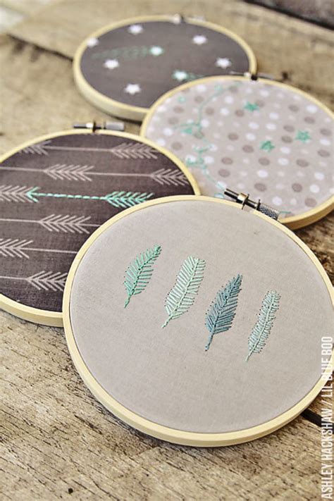 20 creative ways to use embroidery hoops. Embroidery Hoop Wall Art Tutorial - Lil Blue Boo DIY
