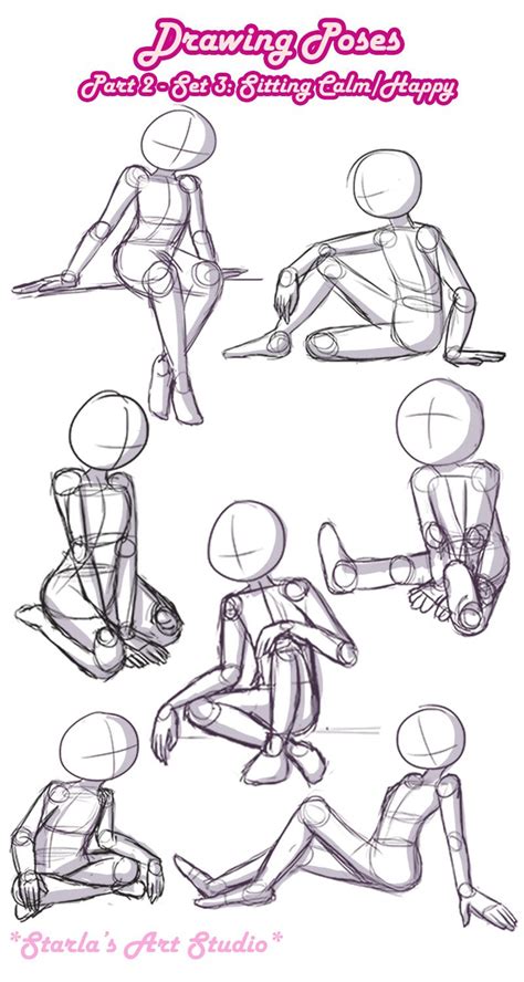 Sitting Calm Happy Poses Here Is A Quick Reference Page For Calm Or
