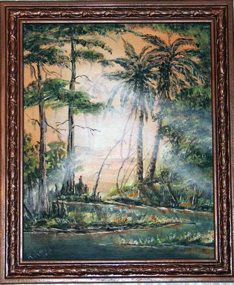 Sunrise Florida Wetlands Painting By Richard Mauer Fine Art America