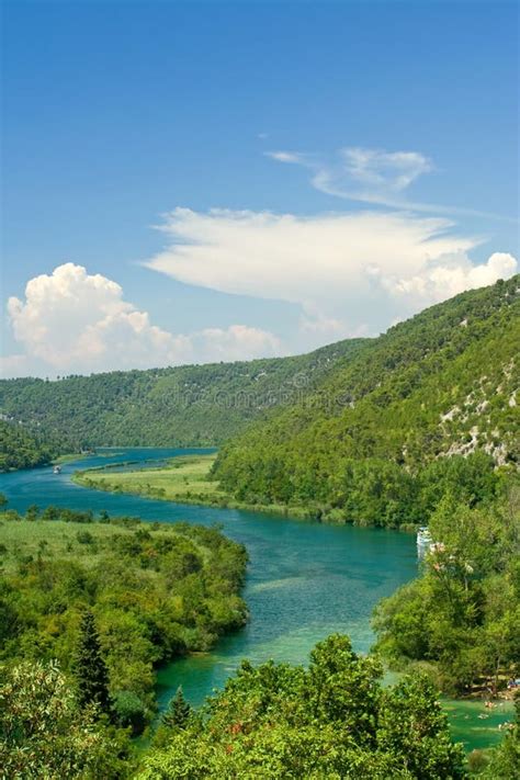 Beautiful River Landscape Scene Stock Photo Image Of Nature Blue