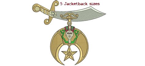 Shriner Emblem Jacketback Sizes Digitized Filled Machine Etsy