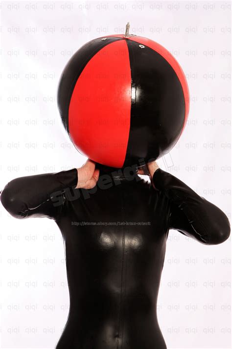 100 latex rubber 0 45mm inflatable mask hood catsuit suit black handmade unique ebay
