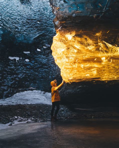 Photographer Captures Sunset Turning Ice Cave Into Amber Petapixel