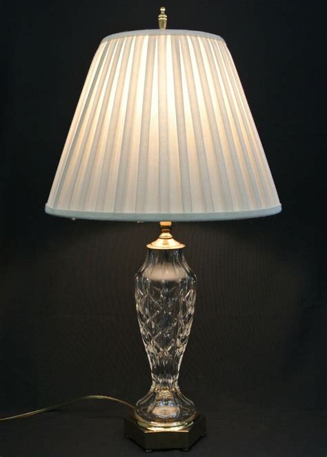 Waterford crystal vintage table lamp tall slender brass beautiful gothic mark (254194805341). Waterford Crystal 26" Evanwood Table Lamp #Waterford