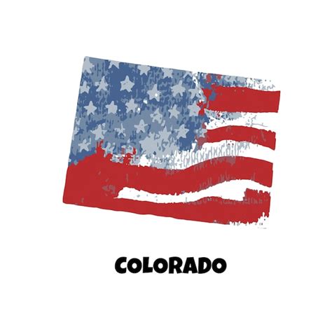 Premium Vector Usa State Colorado American Flag Watercolor Background