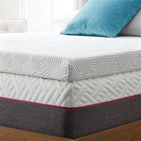 Lucid Gel Memory Foam Mattress Topper With Breathable Cover 4 Inch