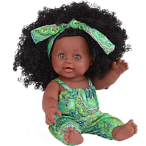 Y56tm 12 Inch Black African American Reborn Newborn Baby Dolls That