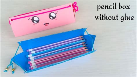 How To Make A Paper Pencil Box Diy Paper Pencil Box Idea Easy Origami