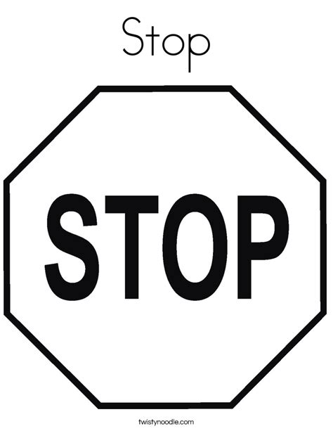 Stop Sign Template Printable Az Coloring Pages Clipart