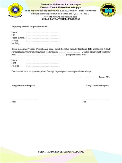 Check spelling or type a new query. Surat Tanda Serah Terima Proposal