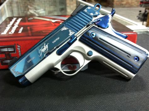 Weight on this gun with the alloy frame is 28 ounces. Kimber Saphire Ultra II. #pistol #blue | Blue Saphire ...