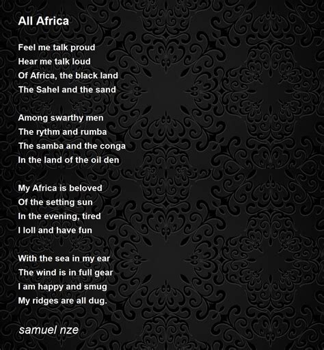 All Africa All Africa Poem By Samuel Nze