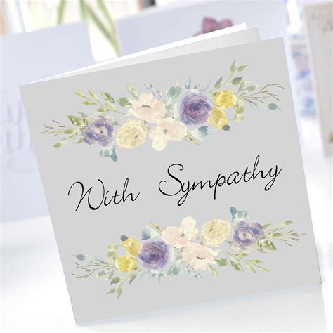 Personalised Sympathy Card With Deepest Sympathy Card Etsy Sympathy