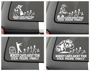 Nobody, Cares, About, Your, Stick, Figure, Family, Car, Decals