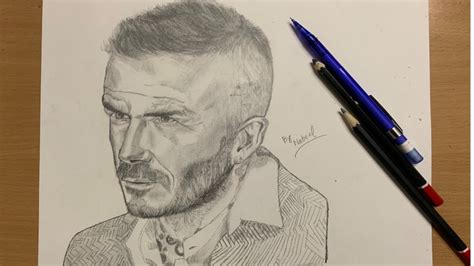 How To Draw David Beckham For Beginners Drawing David Beckham Time
