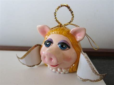 Muppets Jim Henson Miss Piggy Angel 1979 Vintage Christmas Ornament