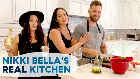 Nikki Bella Artem Show Us Their Home Kitchen With Brie Bella Youtube
