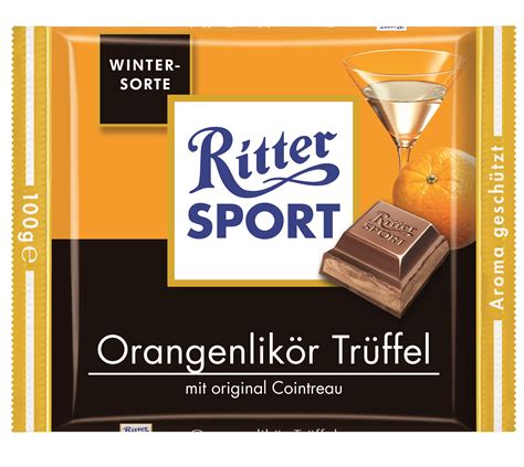 RITTER SPORT Orangenlikör-Trüffel (2008) | Ritter sport, Ritter sport schokolade, Ritter sport ...