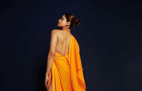Shamita Shetty Sizzles In Orange Backless Gown Featuring High Slit
