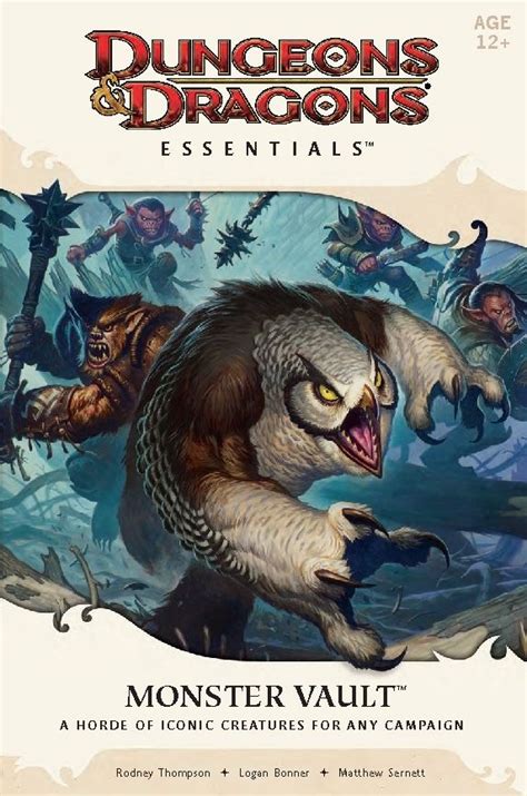 Dungeons And Dragons Essentials Monster Vault 4e Wizards Of The