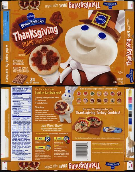 All pillsbury cookie dough products will be transitioned to safe to eat raw formulas by the end of the summer. Pillsbury Ready-to-Bake Thanksgiving Shape Sugar Cookies b ...