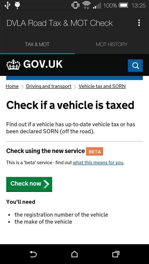 You can check the latest and accurate road. DVLA Road Tax & MOT Check for Android - APK Download