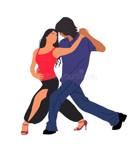 Dancing Couple Dancers Tango Salsa Bachata Flamenco Latina Dance Young Man And Woman In