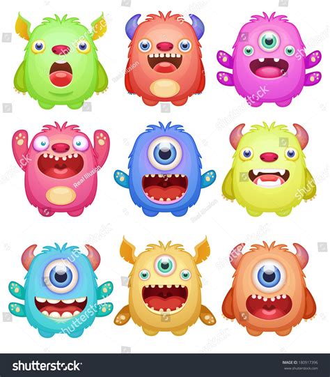 Set of Cute Monsters | Cute monsters, Cute monsters ...