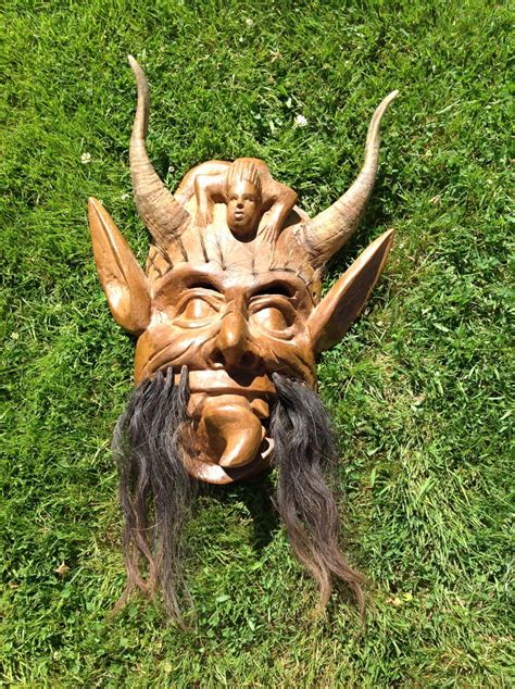 Horned Mask Devil Horn Mask Halloween Devil Mask Vintage Etsy