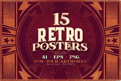 15 Retro Posters Graphics Envato Elements
