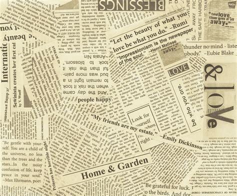 49 Vintage Newspaper Print Wallpaper Wallpapersafari