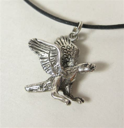 Hawk Falcon Charm Pendant Necklace 925 Sterling Silver Usa Made Bird