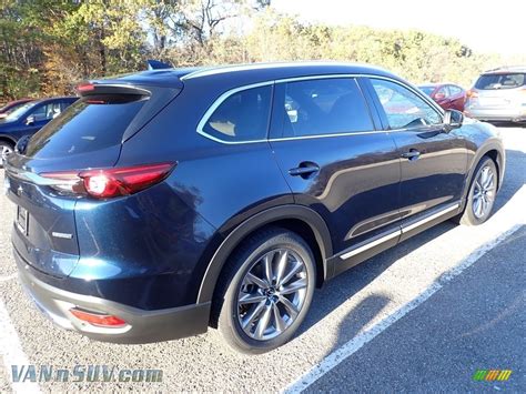 2021 Mazda Cx 9 Grand Touring Awd In Deep Crystal Blue Mica Photo 2