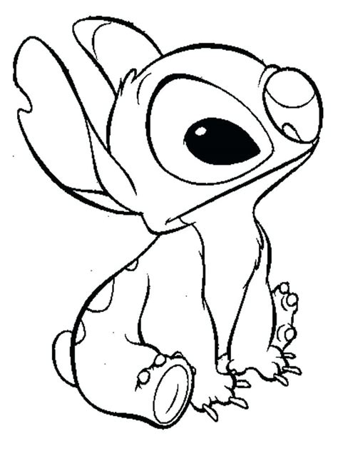 Easy Cute Stitch Coloring Pages Lilo And Stitch Coloring Pages