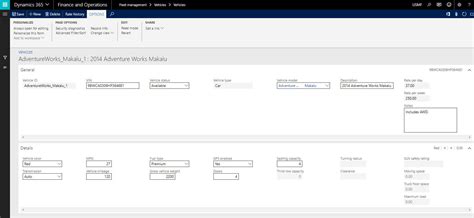 Fleet Management Microsoft Dynamics 365 For Finance And Operations