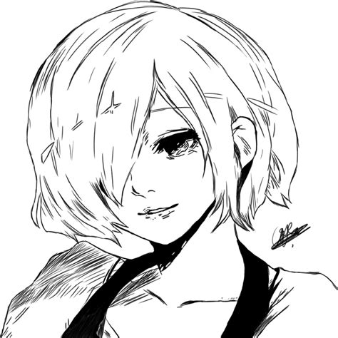 Touka Sketchdrawing By Thegijon On Deviantart