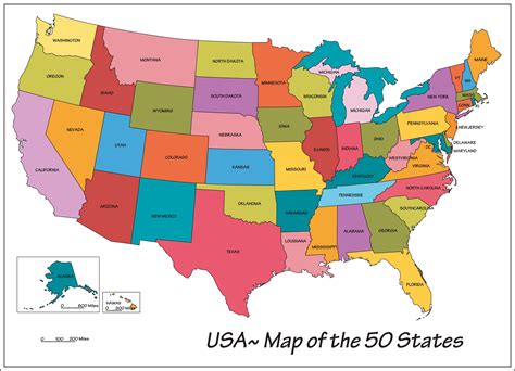Printable Map Of States