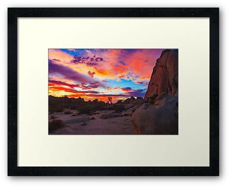 Joshua Tree National Park Sunset 1 Framed Prints By Photosbyflood