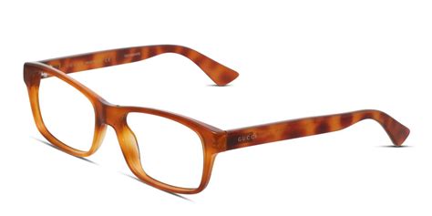 Gucci Gg0006o Tortoiseclear Prescription Eyeglasses