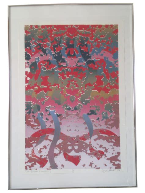 Gary Abbott Red Limited Edition 1973 Silk Screen Art Prints
