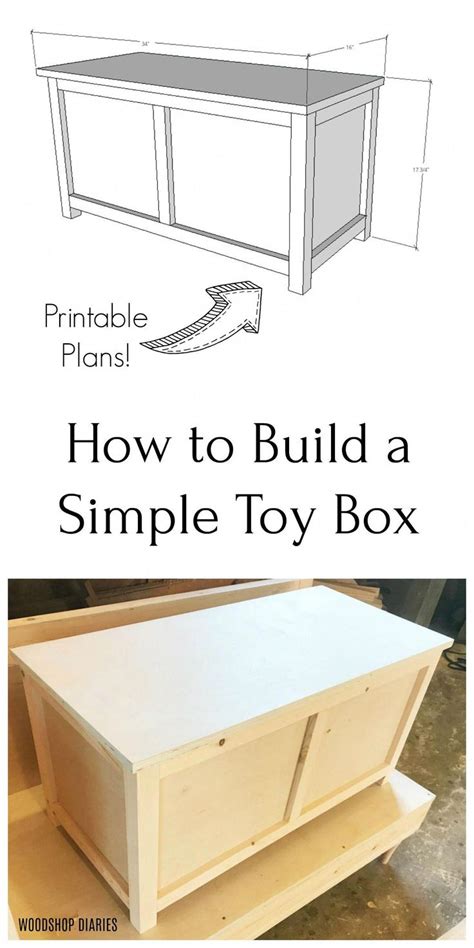 Diy Toy Box Printable Plans Easy Building Project Diy Toy Box Diy