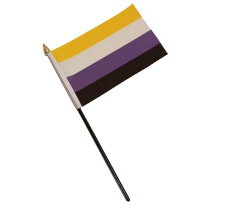 Non Binary Pride Lgbtq 6 X 4 Hand Waving Flag With Etsy Uk