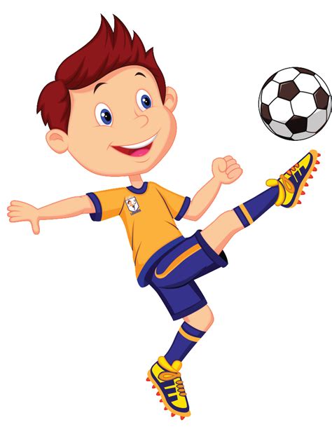 A Boy Playing Football Clipart Guarurec