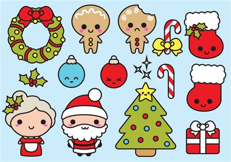 Premium Vector Clipart Kawaii Christmas Cute Chrismas