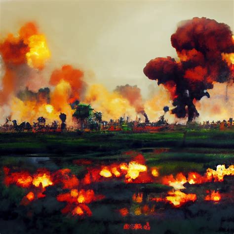 Vietnam War Napalm Midjourney Openart