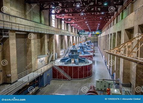 Hydroelectric Power Generators At Hoover Dam Usa Stock Photo Image