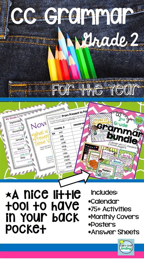 2nd Grade Grammar Bundle~ Grammar For The Year With Pacing Guide And