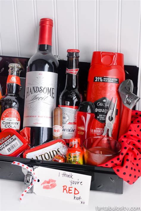 Gift Idea For Him I Think You Re Red Hot Gift Basket Ideas